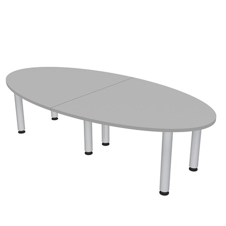 Skutchi Designs 45 in W, 96 in L, 29 in H, Engineered Wood Top, Grey HAR-OVL-46X93-PT-01